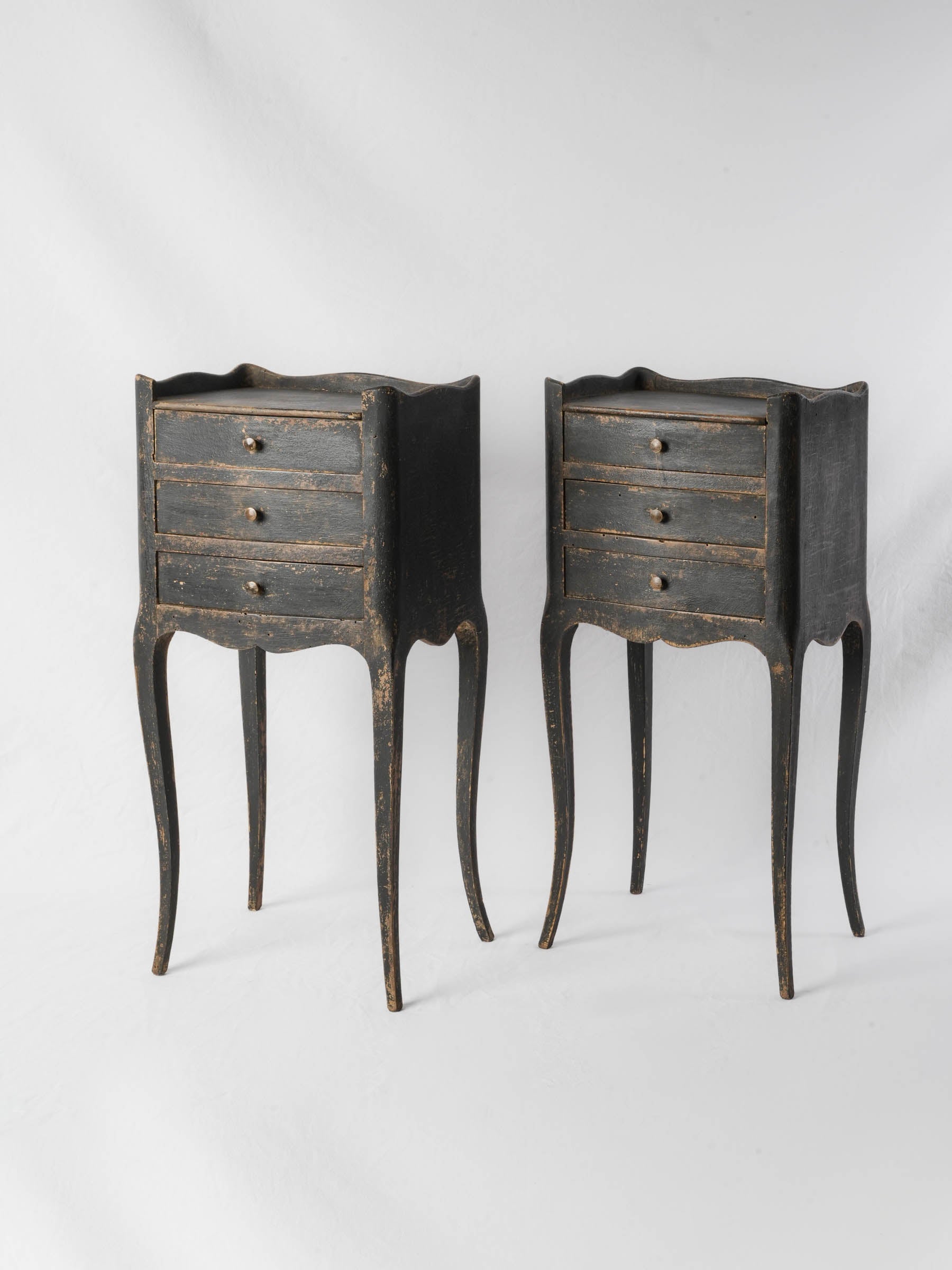 Graceful distressed Louis XV tables
