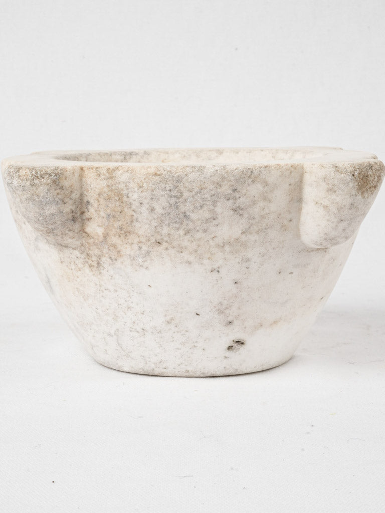 Durable antique culinary marble mortar