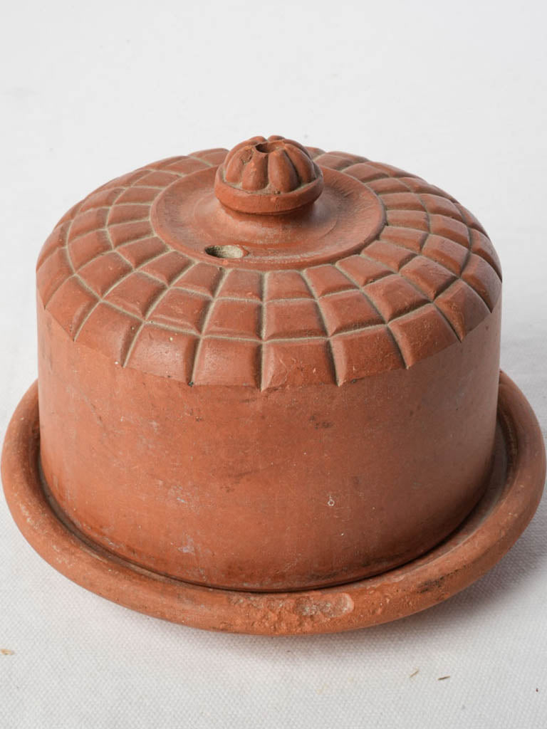 Antique terracotta butter keeper  