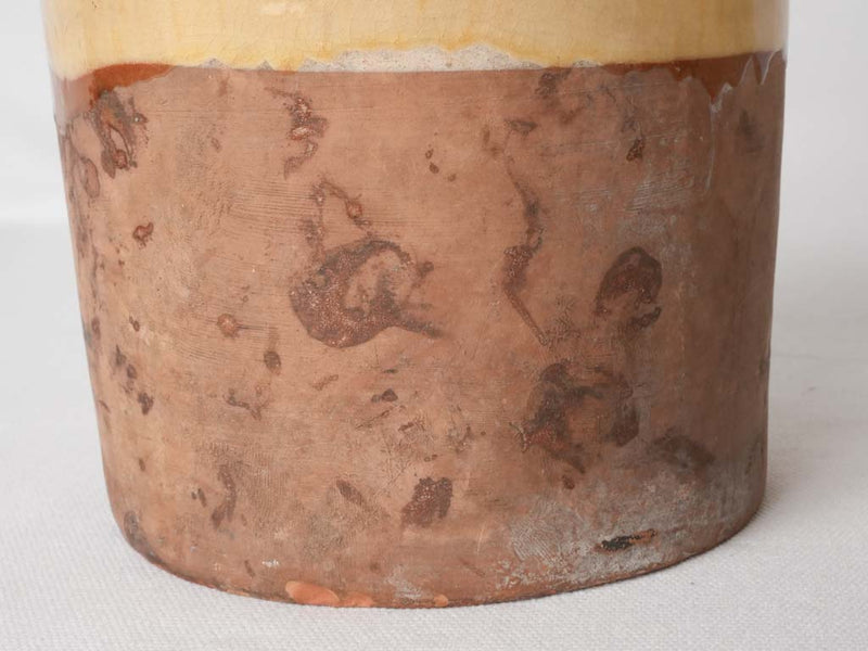 Collection of 4 preserving pots w/ yellow glaze 7½"