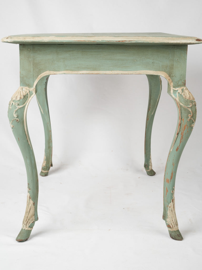 Unique, Pied biche, repainted, beige, Louis XV-style Provençale table
