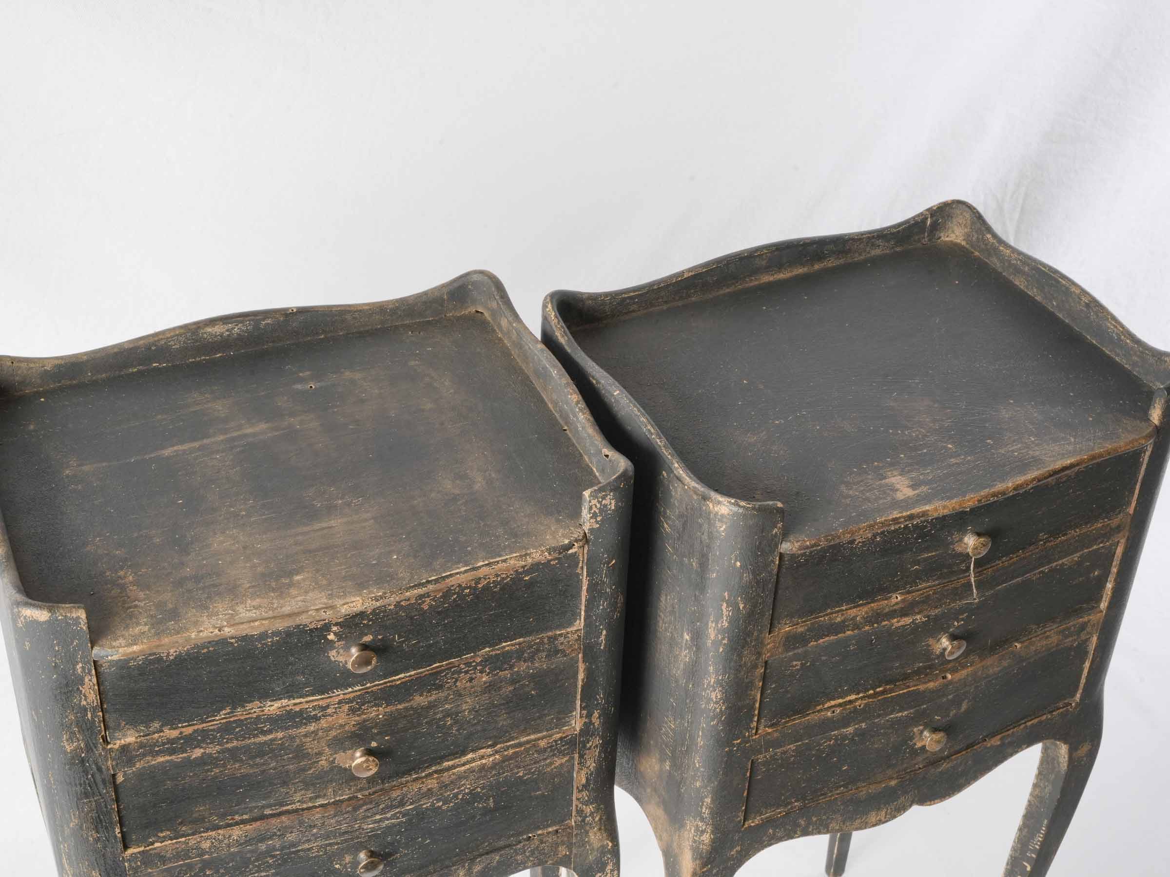 Charming compact black patina pieces