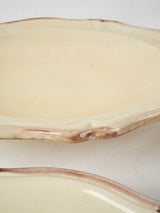 Vintage brown-edged French platters set