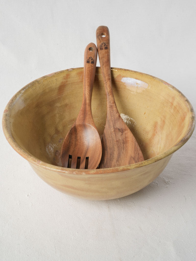 Mid-20th Century French Handcrafted Terracotta Fruit Or Salad Bowl