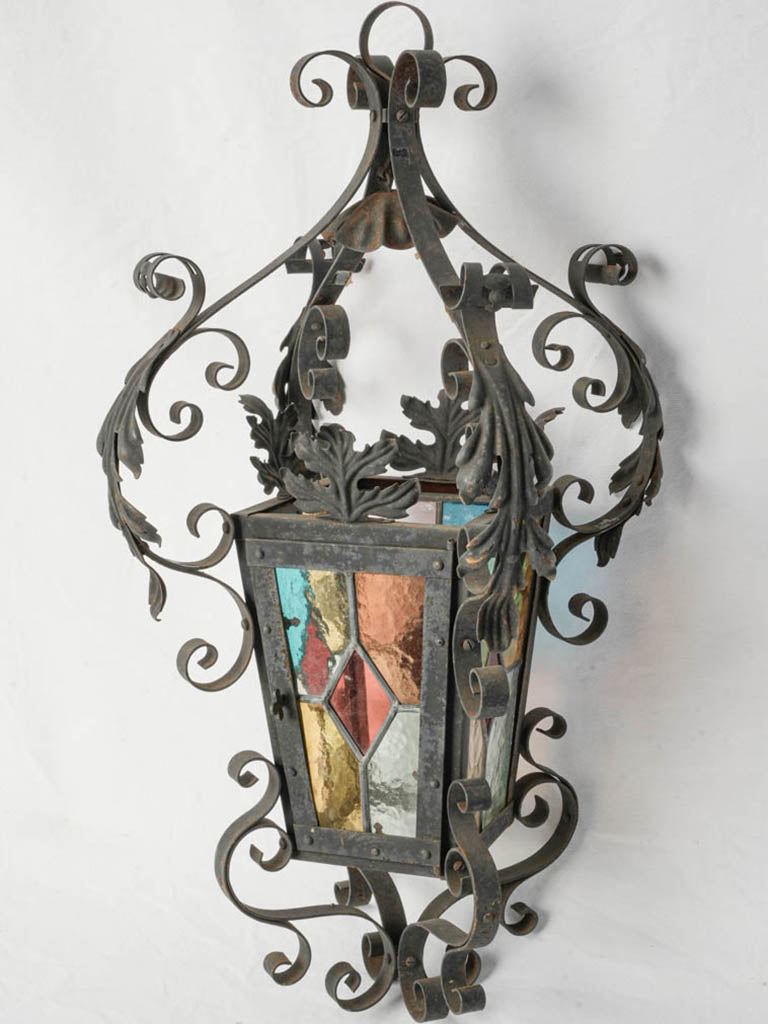 Antique wrought iron lantern