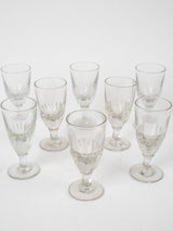 Antique twisted-base absinthe glasses set