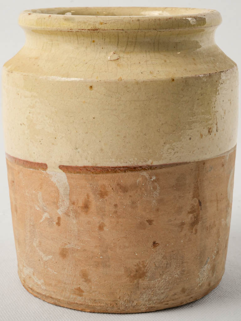 Antique Isère pale yellow jar  