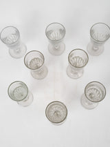 Classic clear glass absinthe glasses
