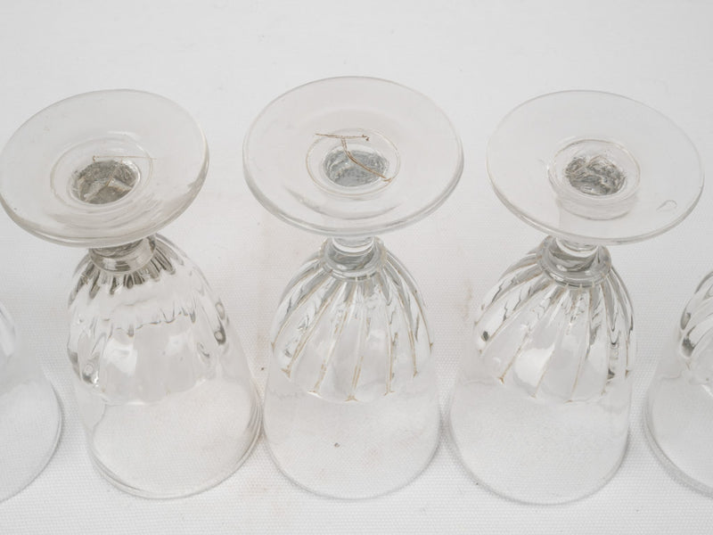 Timeless French antique wine glasses