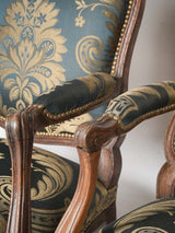 Exquisite Louis XV period oak armchairs