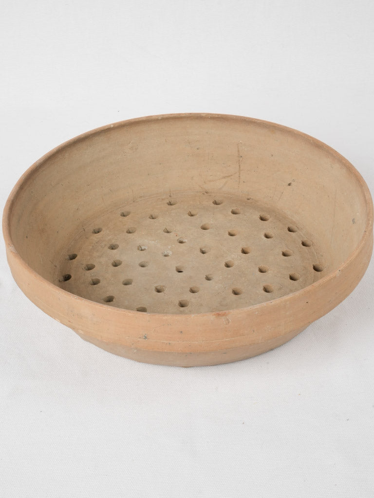 Classic French farmhouse cheese strainer