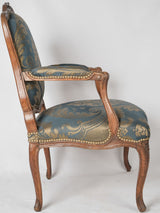 Teal & gold Pierre Frey armchairs