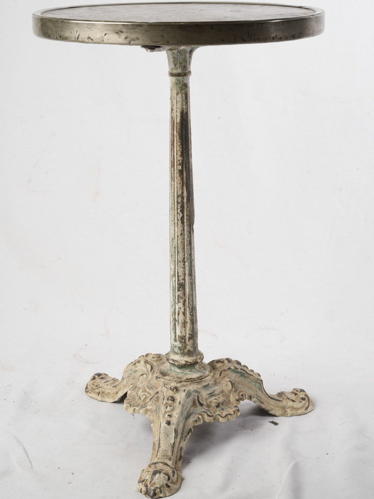 Circa 1900 French Bistro Table w/ Marble Top - 28¼" x 18"