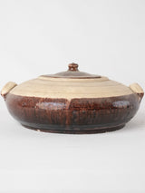 Antique French Terracotta daubière casserole 11½"
