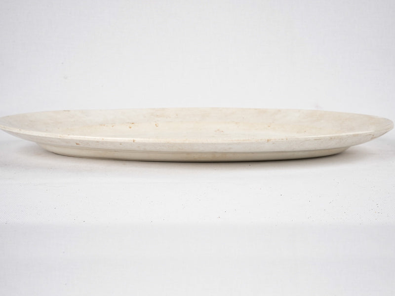 Aged Sarreguemines oval decorative platter