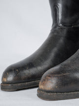 Authentic, French, leather, riding boots, equestrian, vintage