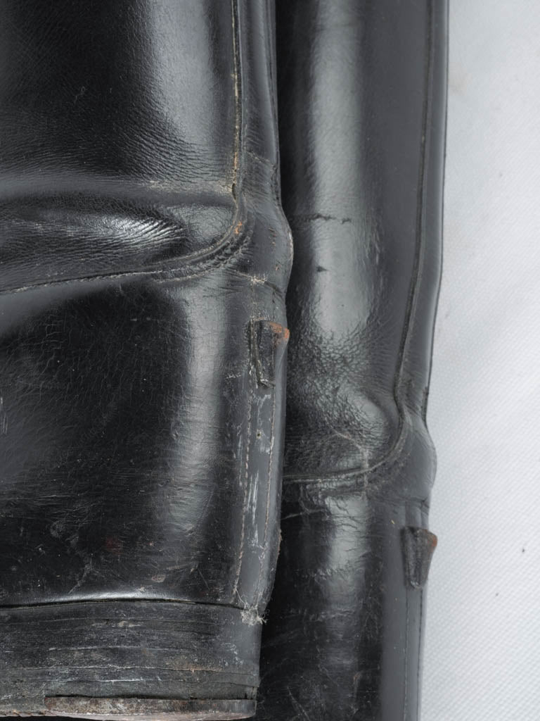 Sophisticated, century-old, French, leather riding boots