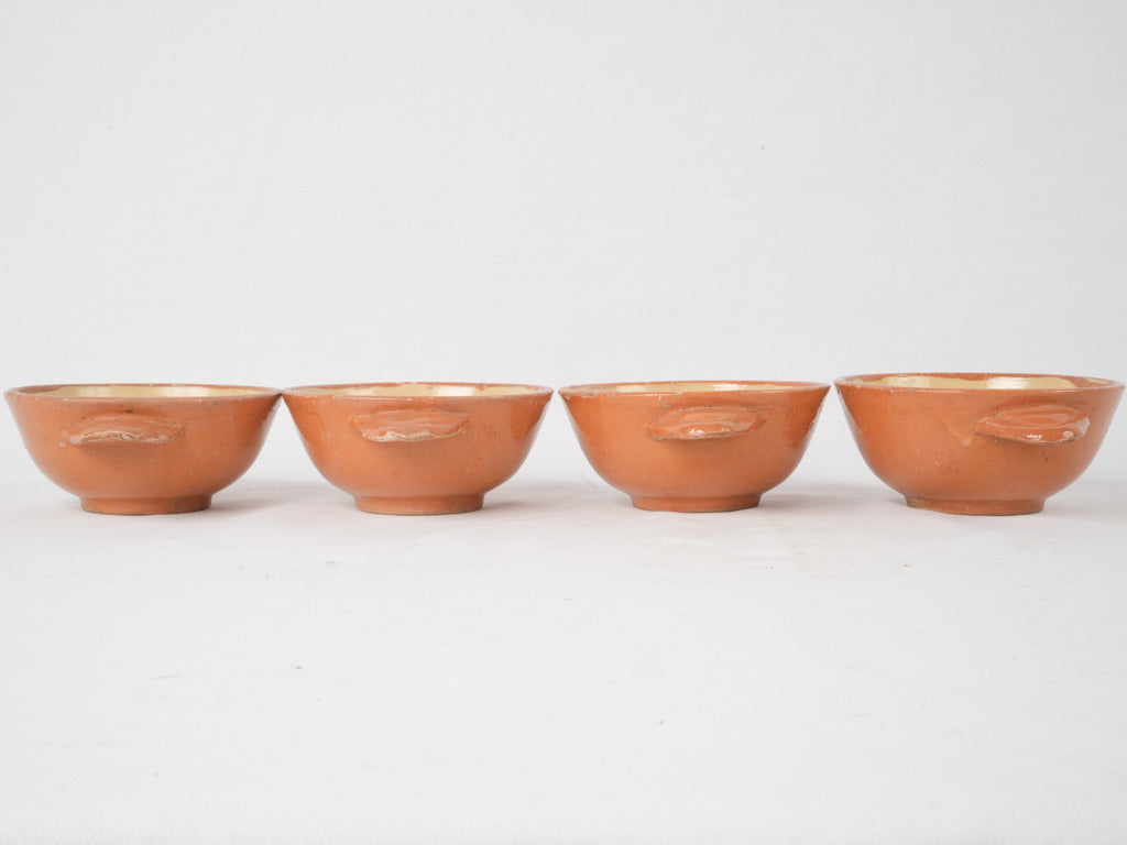Distressed nineteenth-century collectible soup bowls