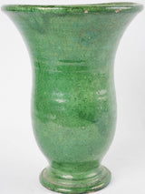 Large antique French vase from Vallauris - green 12½"