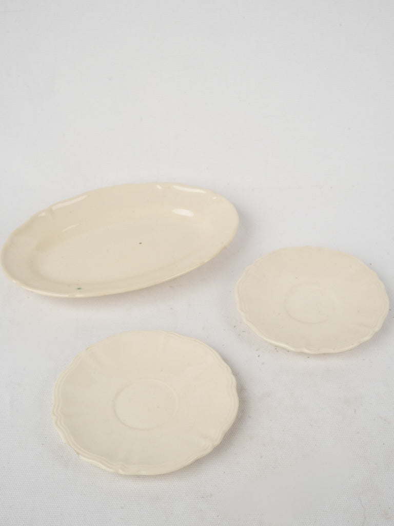 Vintage creamware serving platter