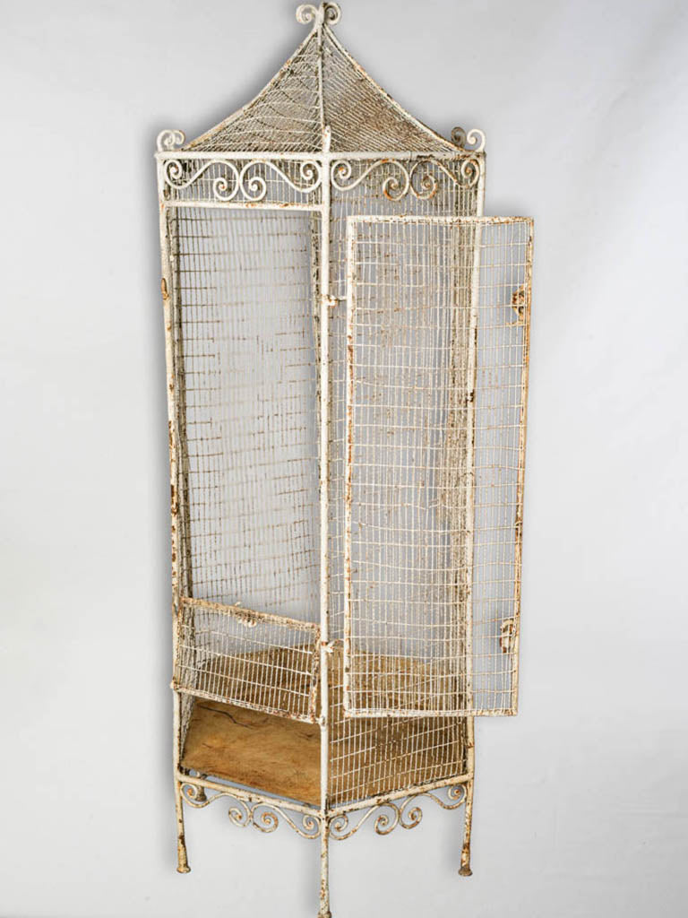 Romantic aged metal aviary