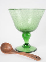 Vintage Biot glass stemmed bowl 11"