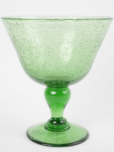Vintage Biot glass stemmed bowl 11"