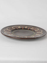 Vintage round platter w/ pretty decoration - Biot 13"