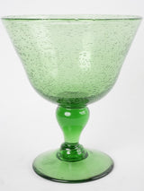 Vintage Biot glass stemmed bowl 11"