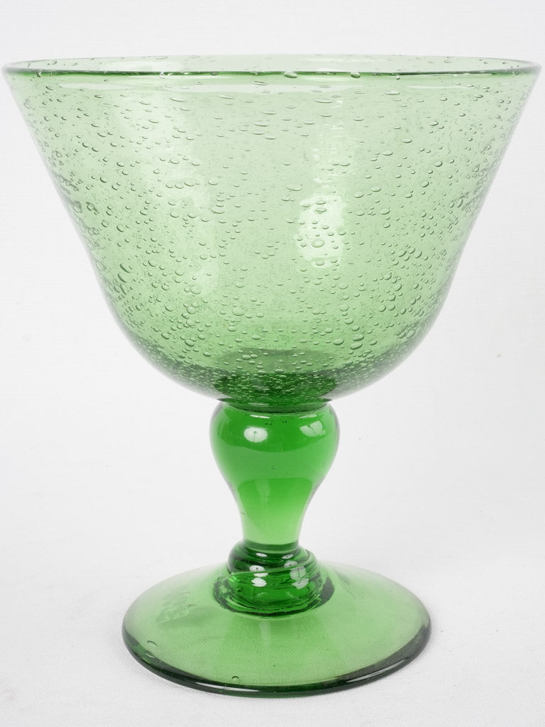 Vintage Biot glass stemmed bowl 11"