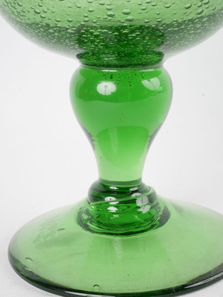 Vintage Biot glass stemmed bowl 11"