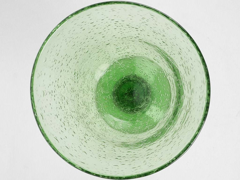 Vintage Biot glass stemmed bowl 11"