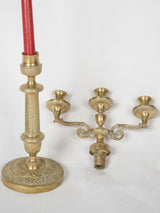 Sophisticated pair of bronze candlesticks