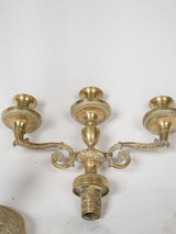 Refined single-armed bronze candelabras