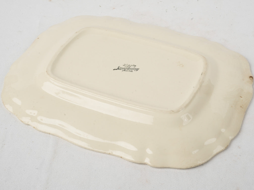 Charming transferware ceramic platter