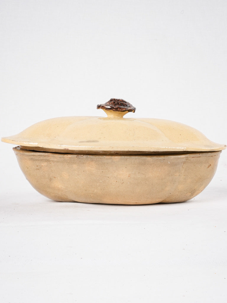 Provencal Dieulefit creamy pottery tureen