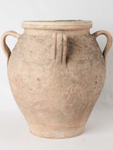 Huge 19th century French olive oil pot -  w/ green - Provence 17¾"
