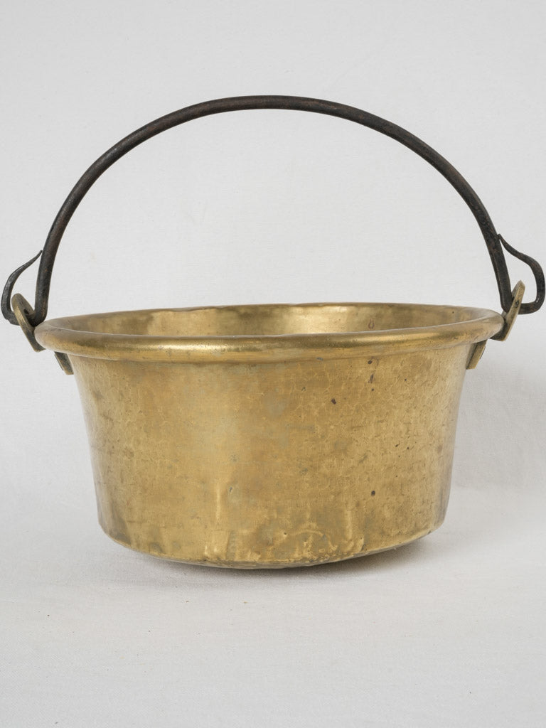 Sturdy vintage French wrought iron pot