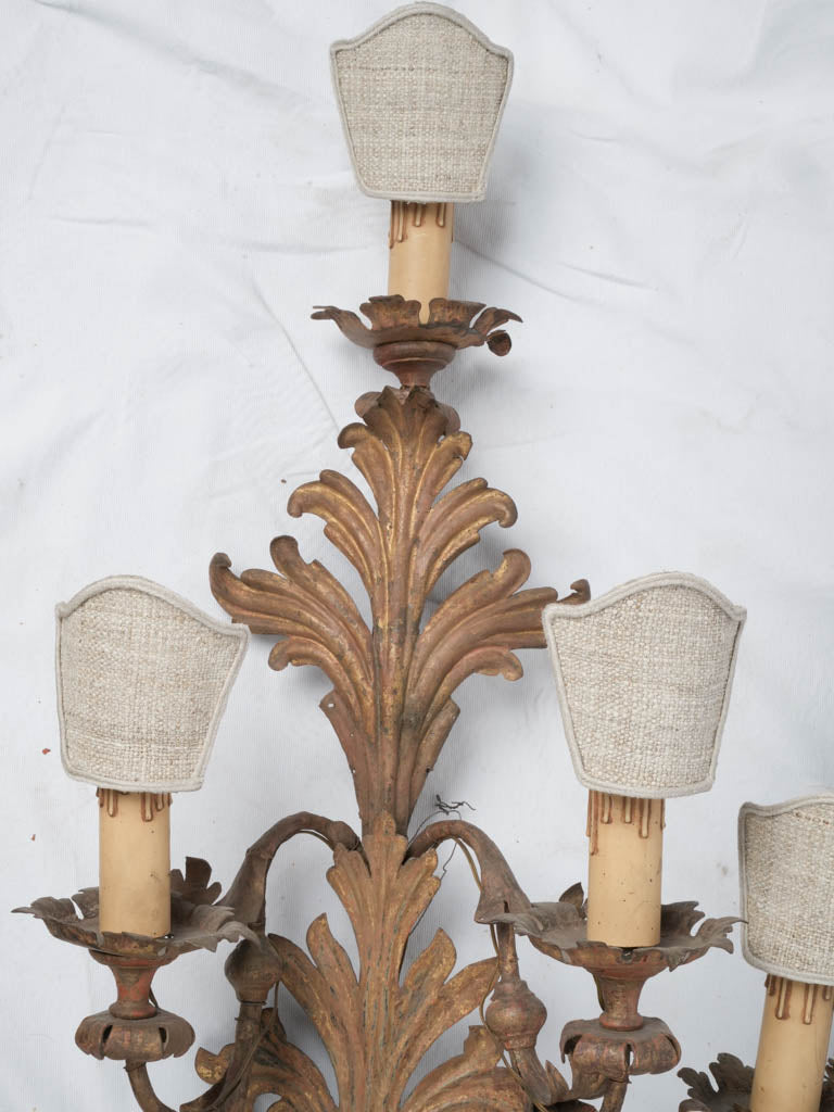 Gilded, Grand Italian Wall Sconces