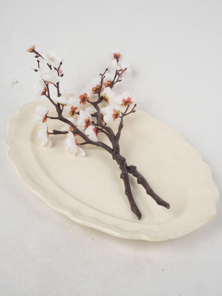 Antique French faience serving dish  