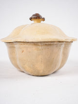 Rustic brown-black topped ceramic tureen