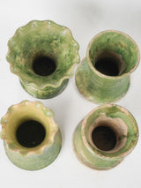 Distinctive green French countryside vases