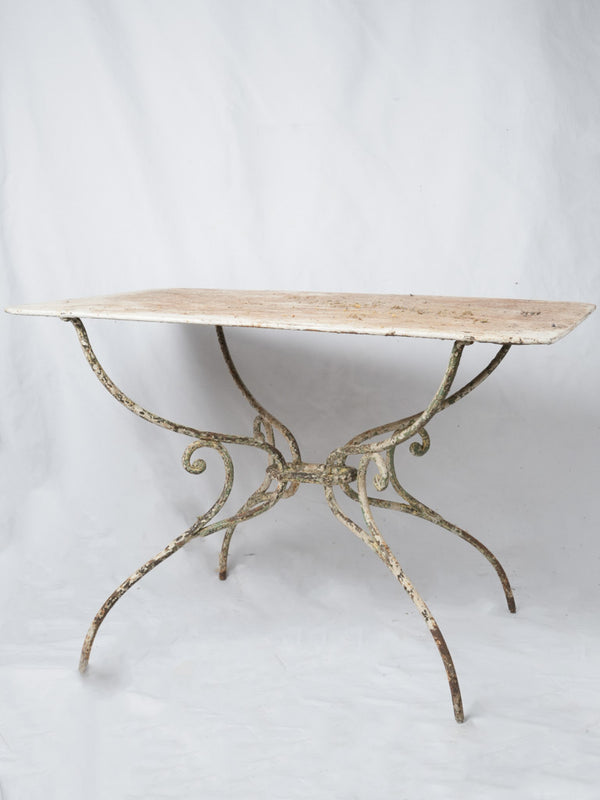 Rustic wrought iron French garden table