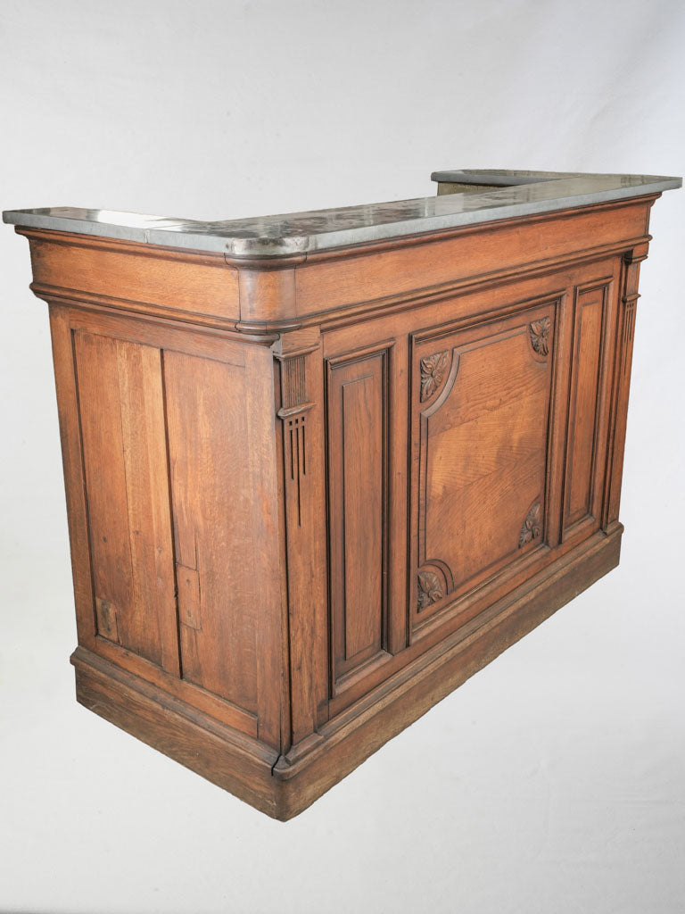 Antique solid hardwood bistro bar