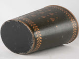 French waste paper bin w/ bees - dark green 11½"