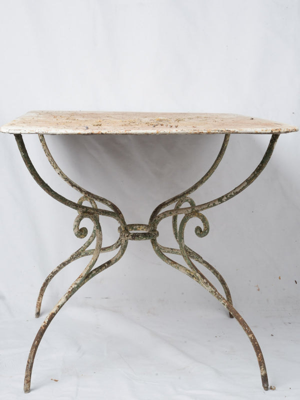 Antique weathered white rectangular table