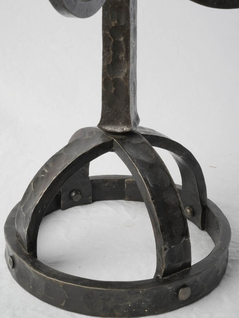 Substantial architectural iron candelabra