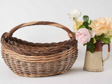 Very large wicker harvest basket 20½"