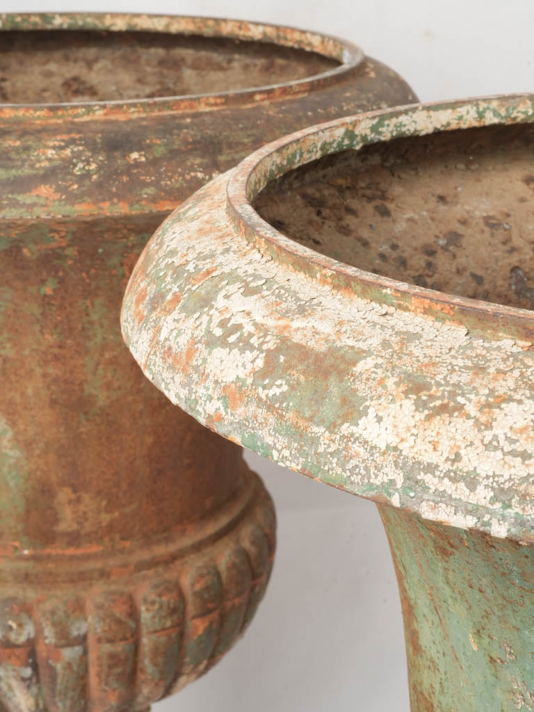Artistic antique Roman-style urns  