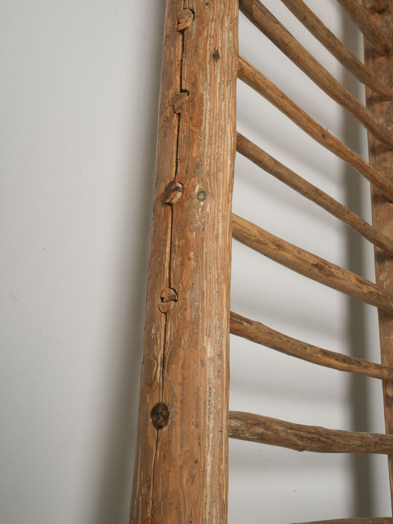 Early 20th Century Farm Hay Rack Repurposed  As Rustic Towel or Linen Holder - 107½"